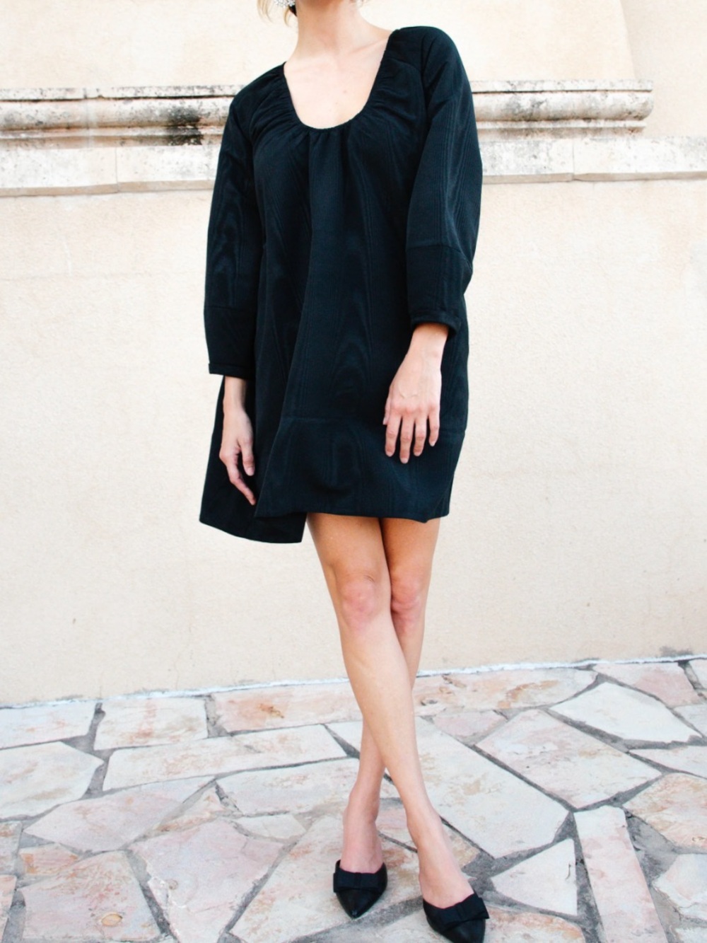 Lady Captain The Cocktail Hour Mini Dress in Black Moire SZ S NWOT